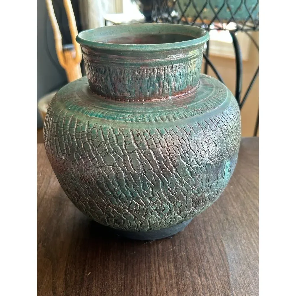 Handmade vintage raku